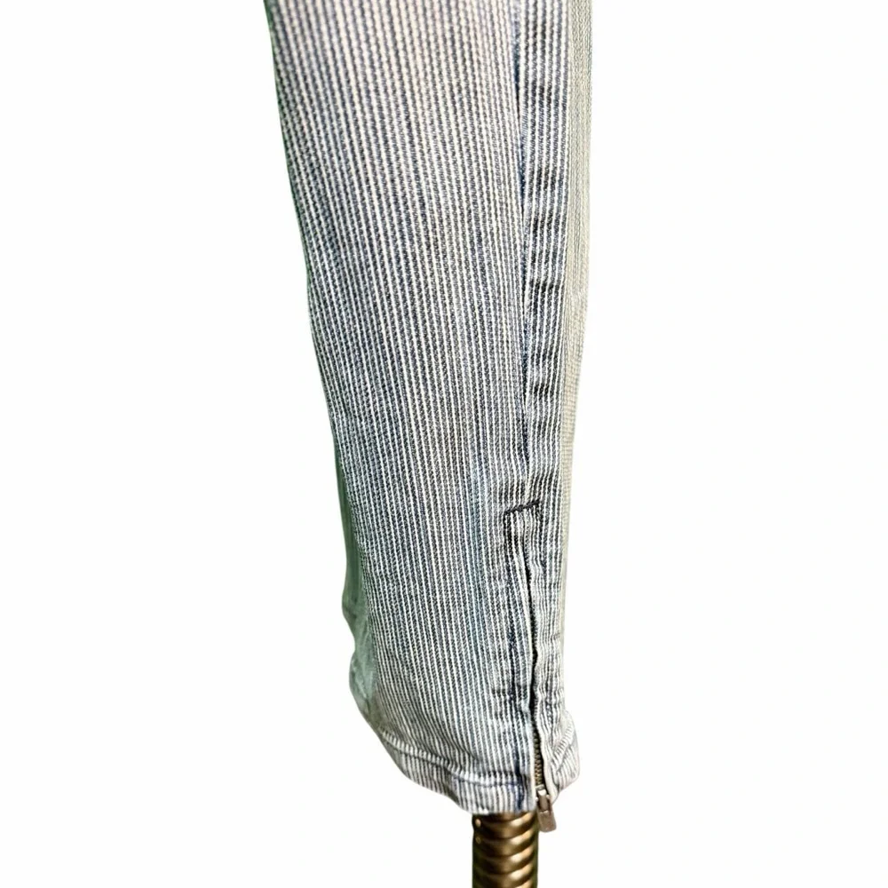 Theory ‘Laurice / Bretagne’ Blue & White Railroad Stripe Skinny Jeans Size 10